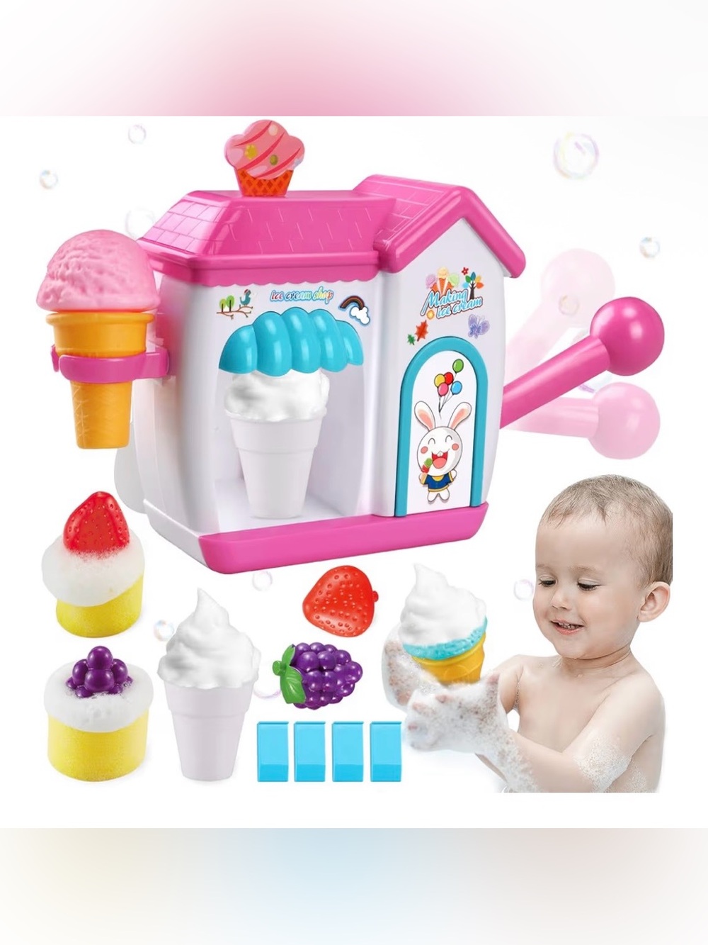 Bubble Ice Cream Maker Bath Toy, Shower Toy